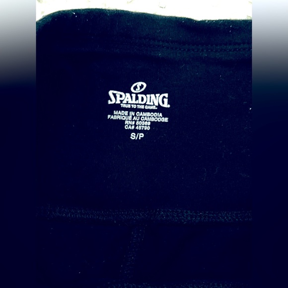 SPALDING Cropped Leggings for Womens. Size Small, Color Black. - Picture 3 of 3